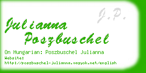 julianna poszbuschel business card